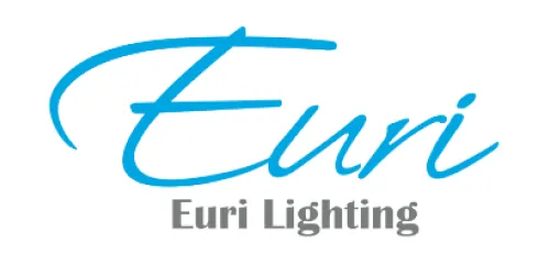 Logo with "Euri" in blue script and "Euri Lighting" in gray block letters below.