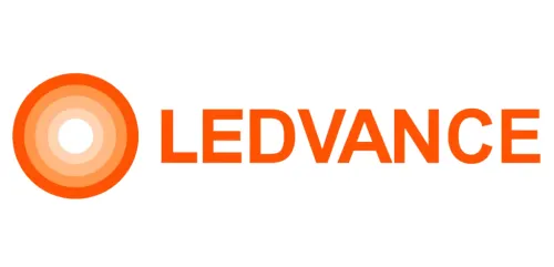 LEDVANCE logo with orange concentric circles on the left and "LEDVANCE" in bold orange letters on the right.