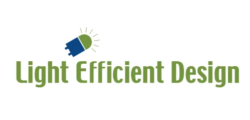 Light Efficient Design logo with a stylized glowing LED bulb above the text.